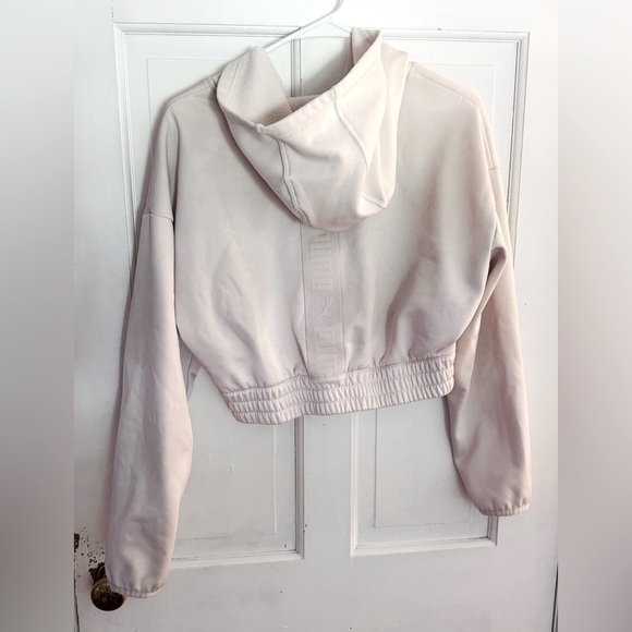 Puma Cream Cropped Hoodie - Picture 5 of 8